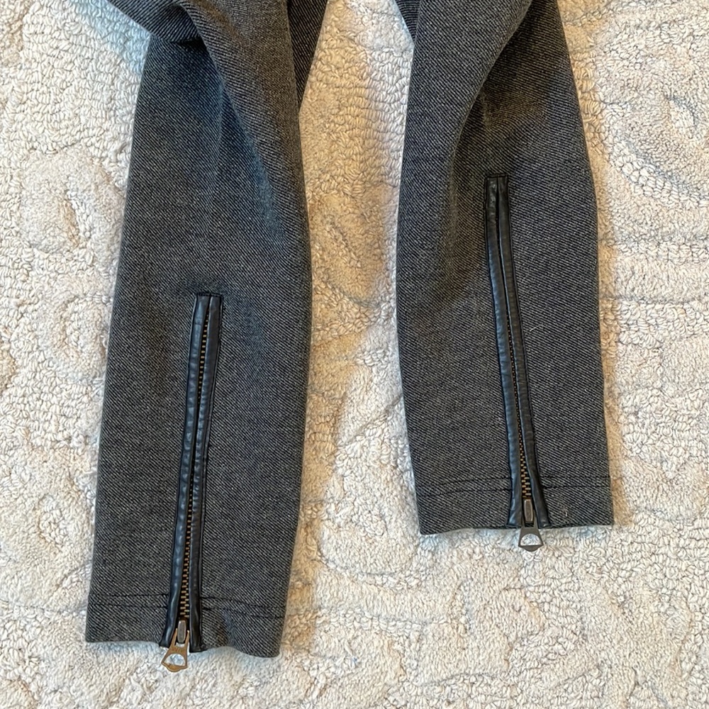 Ralph Lauren Tweed Leather Ankle Zip Leggings - Picture 5 of 7